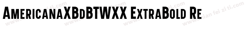 AmericanaXBdBTWXX ExtraBold Regular字体转换